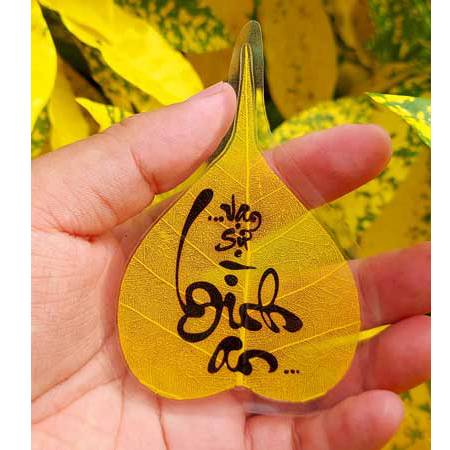 Lá Bồ Đề Vàng Ốp ĐT - Bình An